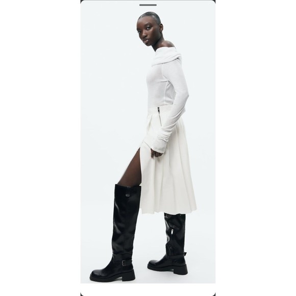 Zara pleated midi skirt - Picture 3 of 10